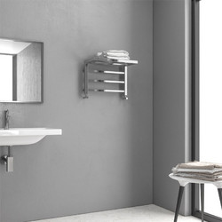 Karag Design 1 Πετσετοκρεμάστρα Μπάνιου Καλοριφέρ 500x350mm 154kcal/h Ασημί