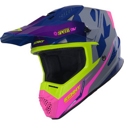 Kenny MX Youth Track Graphic Speed Purple Pink Κράνος Μηχανής Motocross 1200gr