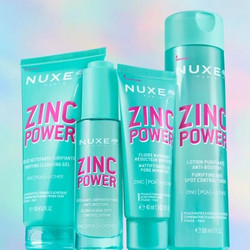Nuxe Zinc Power Cleansing Gel 50ml + Toner 30ml + Serum 5ml + Fluid 15ml