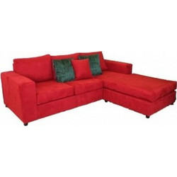 Avant Garde Mackenzie Γωνιακός Καναπές Δεξιά Γωνία Κόκκινος 230x185x90cm 5486512