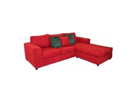 Avant Garde Mackenzie Γωνιακός Καναπές Δεξιά Γωνία Κόκκινος 230x185x90cm 5486512