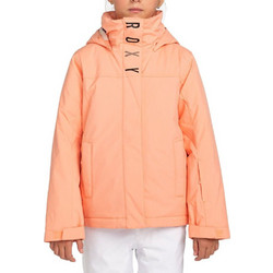 Roxy Αθλητικό Παιδικό Μπουφάν Χειμωνιάτικο Pullover Αδιάβροχο Αντιανεμικό Κοραλί ERGTJ03179-MGK0