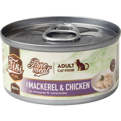 FISI Pure Meat Adult with Mackerel & Chicken in Broth 80gr