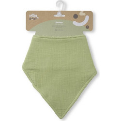 Interbaby Σαλιάρα Μπαντάνα από 100% Βαμβάκι με Κουμπί Πράσινη