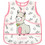 BabyOno Llama Αδιάβροχη Σαλιάρα Ποδιά Πλαστική με Αυτοκόλλητο Τσέπη & Μανίκια Ροζ