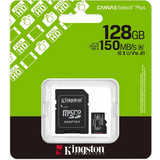 Kingston Canvas Select Plus Gen3 microSDXC 128GB Class 10 U1 V10 UHS-I A1 150MB/s + Adapter