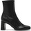 Steve Madden Γυναικεία Μποτάκια Αστραγάλου Δερμάτινα Μαύρα με Χοντρό Ψηλό Τακούνι 11003498-001