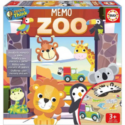 Educa Memo Zoo Επιτραπέζιο Παιχνίδι για Παιδιά 3+ Ετών