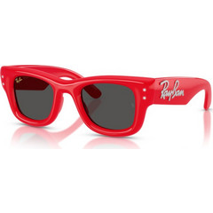 Ray-Ban RB4940B 686187 Γυναικεία Γυαλιά Ηλίου Τετράγωνα Κοκάλινα Κόκκινο με Μαύρο Φακό