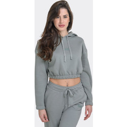 Target Γυναικείο Αθλητικό Crop Top με Κουκούλα Χακί W26/66052-65