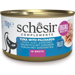 Schesir Complements with Tuna & Pilchards in Broth 70gr