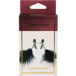 Virgite Nipple Clamps With Feathers Black Silver Σφιγκτήρες Θηλών