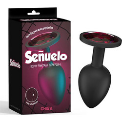 Chisa Novelties Senuelo Large Πρωκτική Σφήνα Diamond Plug 9.5cm Μαύρη Ροζ