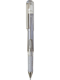 Pentel Hybrid Grip Metallic Στυλό Gel 1mm Ασημί 3474377923694