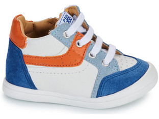 GBB Παιδικά Sneakers Μποτάκια Λευκά Μπλε Καφέ