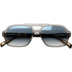 Alexander McQueen SEBRING 010 Ανδρικά Γυαλιά Ηλίου Aviator Κοκάλινα Λευκά με Μπλε Φακό