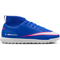 Nike Jr. Mercurial Superfly 10 Club TF FQ8313-446 Παιδικά Ποδοσφαιρικά Παπούτσια με Σχάρα και Καλτσάκι Μπλε