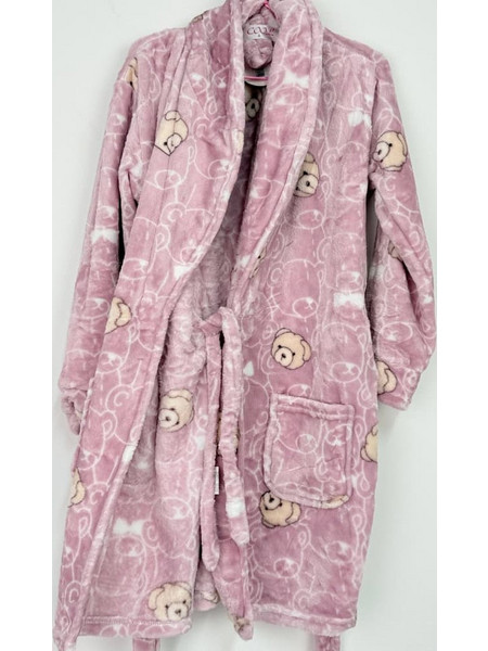 Cool Παιδική Ρόμπα Fleece Χειμωνιάτικη Ροζ 8370