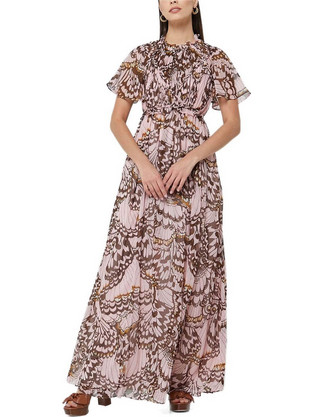 Ted Baker Maxi Καλοκαιρινό Φόρεμα για Γάμο / Βάπτιση Ροζ 264484PL