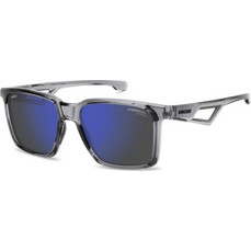 Carrera CA065/S KB7/XT Ανδρικά Γυαλιά Ηλίου Τετράγωνα Κοκάλινα Γκρι με Μπλε Φακό