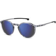 Carrera CA063/S KB7/XT Ανδρικά Γυαλιά Ηλίου Στρογγυλά Κοκάλινα Γκρι με Μπλε Φακό