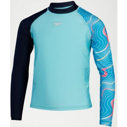 Speedo Αντηλιακό UV Παιδικό Μαγιό Μπλούζα για Αγόρι Τιρκουάζ 0031651-6777J