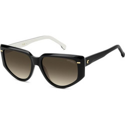 Carrera CA3082/S 80S/HA Γυναικεία Γυαλιά Ηλίου Cat Eye Κοκάλινα Μαύρα με Καφέ Φακό