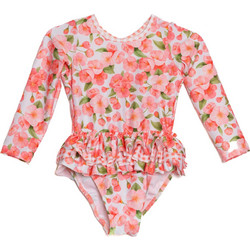 Tortue Floral Αντηλιακό UV Βρεφικό Μαγιό Ολόσωμο για Κορίτσι Κοραλί S5-220-604