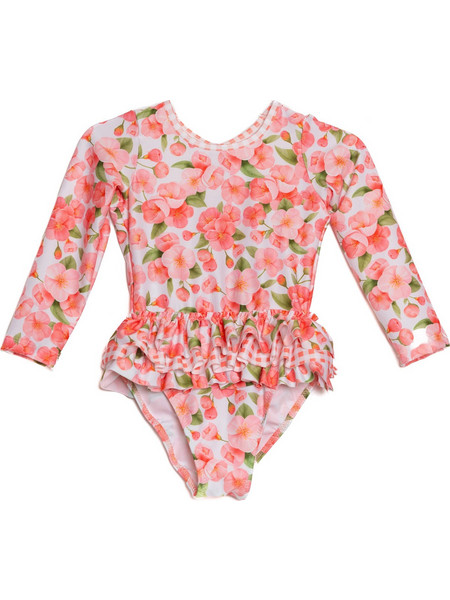 Tortue Floral Αντηλιακό UV Βρεφικό Μαγιό Ολόσωμο για Κορίτσι Κοραλί S5-220-604