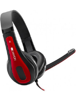 Canyon CHSC1BR Gaming Headset Over Ear Black Red