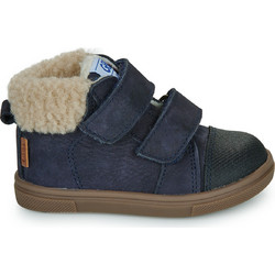 GBB Παιδικά Μποτάκια Navy Μπλε Suede με Σκρατς & Γούνα AM253-22