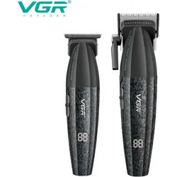 VGR V-640 Black Σετ Κουρευτική + Trimmer