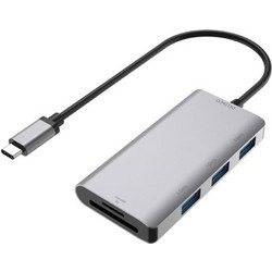 Deltaco HUB200 USB Hub 3.0 USB-C με 5 Θύρες USB-A / Card Reader