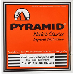 Pyramid Nickel Classics Σετ 6 Χορδές Ηλεκτρικής Κιθάρας Pure Nickel 10-38"