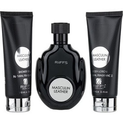 Riiffs Masculin Leather Eau de Parfum 100ml + Shower Gel 100ml + Body Lotion 100ml