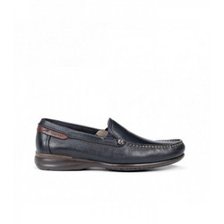 Fluchos Tornado Ανδρικά Μοκασίνια Loafers Δερμάτινα Navy Μπλε 8682