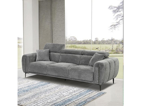 Woodwell Seville Τριθέσιος Καναπές Ανθρακί 220x94x90cm Ε9509,32