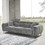 Woodwell Seville Τριθέσιος Καναπές Ανθρακί 220x94x90cm Ε9509,32