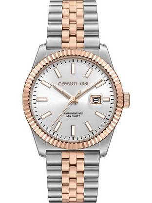 Cerruti 1881 Chienti Ανδρικό Ρολόι με Ασημί Ροζ Χρυσό Μεταλλικό Μπρασελέ CIWGH0084202