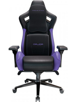 Proove Major Καρέκλα Gaming Δερματίνης με Ρυθμιζόμενα Μπράτσα Μαύρη Μωβ 6901113986134