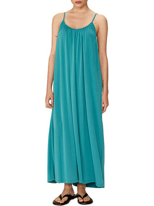 Grace & mila Maxi Καλοκαιρινό Καθημερινό Φόρεμα Βεραμάν PIVOINE-AQUA