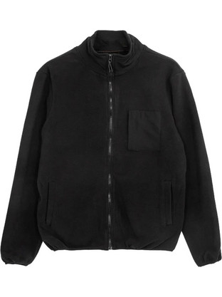 Blend Ανδρική Ζακέτα Fleece με Φερμουάρ Μαύρη 20717849
