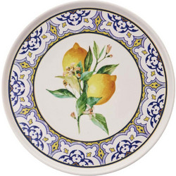Hermia Lemon Garden Πιάτα Ρηχά Πορσελάνης 25.5cm 6τμχ 471PST1153