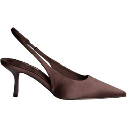 Corina Γόβες Slingback με Τακούνι Στιλέτο Σοκολατί M6240