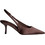 Corina Γόβες Slingback με Τακούνι Στιλέτο Σοκολατί M6240