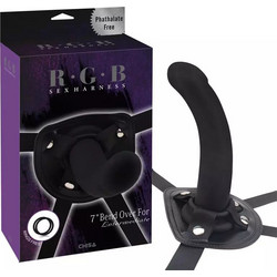 Chisa Novelties RGB Bend Over Harness Strap On με Dildo 18cm Μαύρο