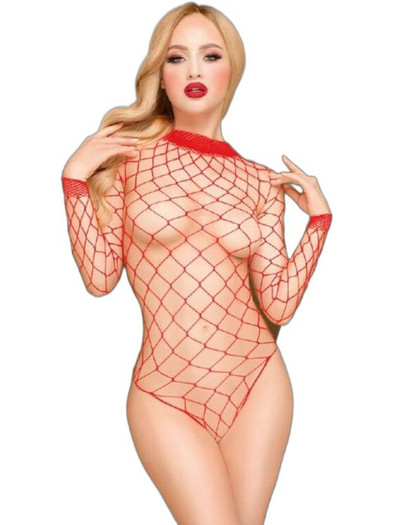 Penthouse Scandalous Sexy Κορμάκι String Διχτυωτό Κόκκινο 4061504015422
