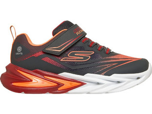 Skechers Παιδικά Sneakers με Φωτάκια Μαύρα Κόκκινα Πορτοκαλί 400139L-CCRD