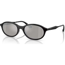 Vogue VO5625S W44/6G Ανδρικά Γυαλιά Ηλίου Οβάλ Κοκάλινα Μαύρα με Aσημί Φακό