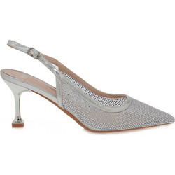 Exe Γόβες Slingback με Λεπτό Χαμηλό Τακούνι & Στρας Ασημί W47005114-E94